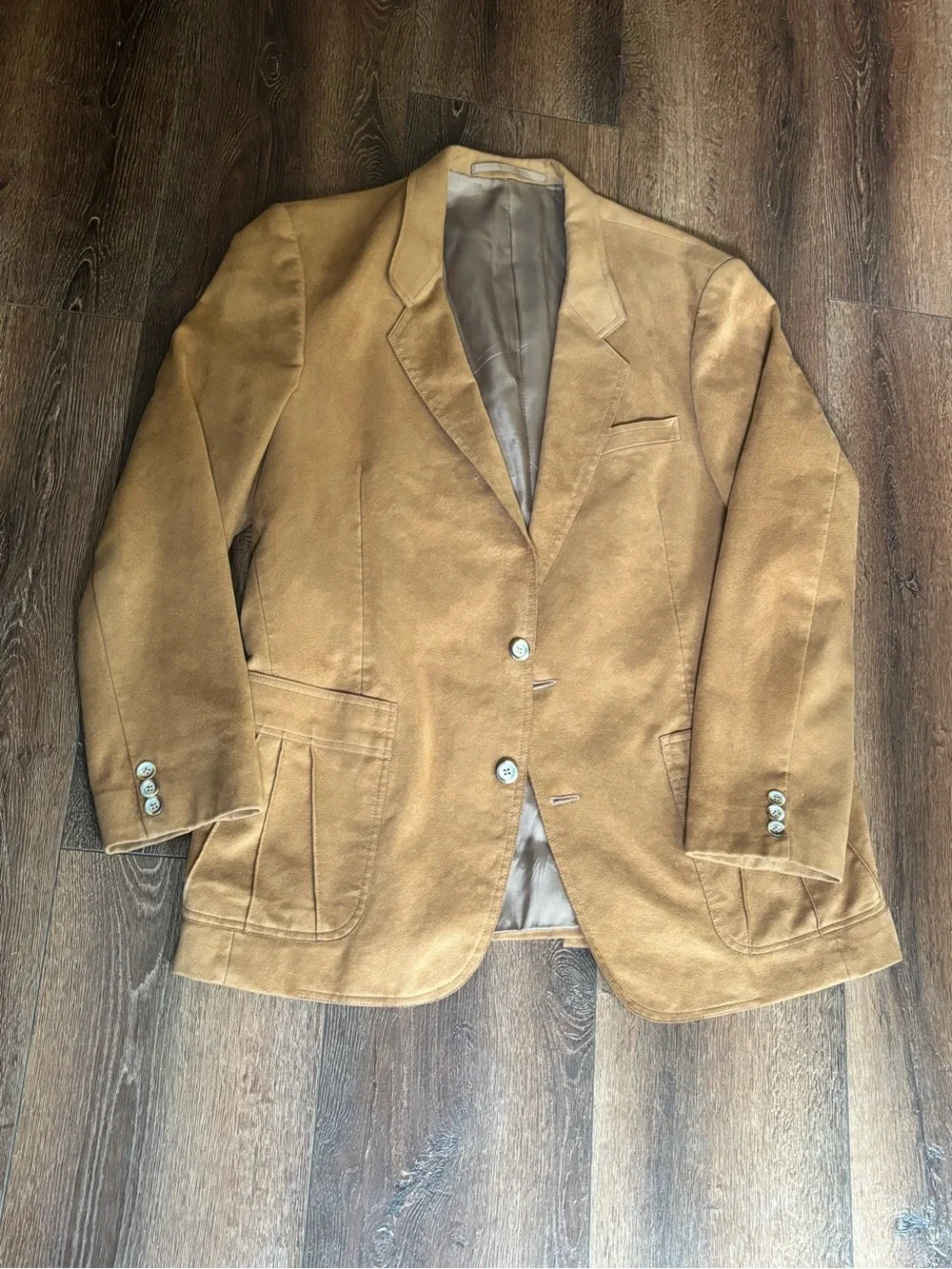 Vintage Maxwell’s Clothiers Suede Sport Coat Blazer Jacket Hand Tailored Brown